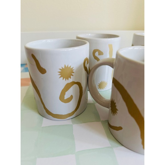 Set of 4 Oscar de la Renta Celestial Mugs - Picture 4 of 7